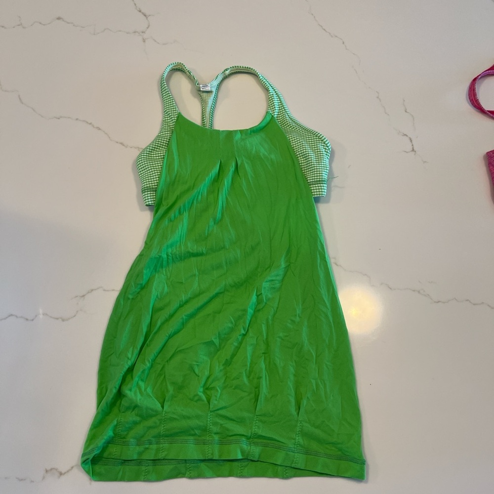 Lululemon practice freely Green Racerback Tank Top